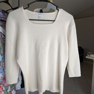 Dress Barn cream white office nice sweater